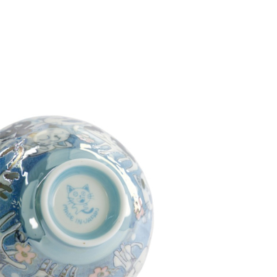 Reisschale Kawaii Funny Cat Blau, Porzellan, 300 ml, Art.-Nr. 22257