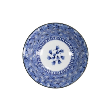 Ramen Bowl Hana Blue Mixed Bowls Tsuta Karakusa, Porcelain, 1.2 l, Item No. 22267
