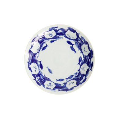 Noodle Bowl Flache Neko Maruke Cat, Porcelain, Ø 20.7 cm, Item No. 22293