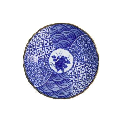 Plate Natsu Shozui Blue, White, Porcelain, Ø 22 cm, Item No. 22321