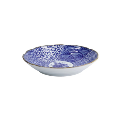 Plate Natsu Shozui Blue, White, Porcelain, Ø 22 cm, Item No. 22321
