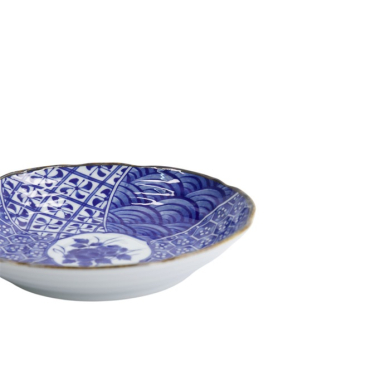 Plate Natsu Shozui Blue, White, Porcelain, Ø 22 cm, Item No. 22321