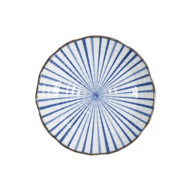 Teller Natsu Tokusa Blau/Weiß, Porzellan, Ø 22 cm, Art.-Nr. 22330