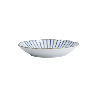 Teller Natsu Tokusa Blau/Weiß, Porzellan, Ø 22 cm, Art.-Nr. 22330