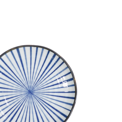 Teller Natsu Tokusa Blau/Weiß, Porzellan, Ø 16,5 cm, Art.-Nr. 22331