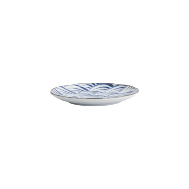 Plate Natsu Nami Blue, White, Porcelain, Ø 16.5 cm, Item No. 22340