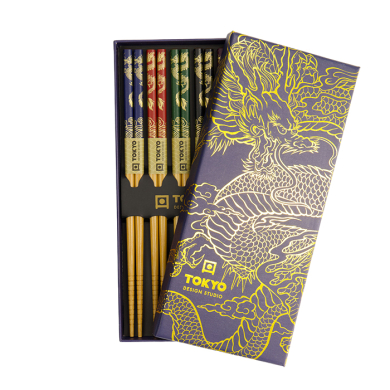 Dragon 5 Chopstick Giftset at Tokyo Design Studio (picture 1 of 4)