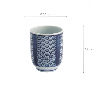 TDS, Teetasse, Blau/Weiß, Ø 6,5x7,5cm 160ml, Art.-Nr. 22454