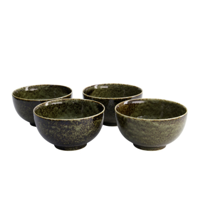 TDS, 4 Bowls Set, Shinryoku Green, Ø 13,2 cm, Item No. 22564
