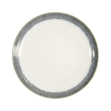 Charger Plate Monte Negro White, Anthracite, Stoneware, Ø 30 cm. Height 2.5 cm, Item No. 24344