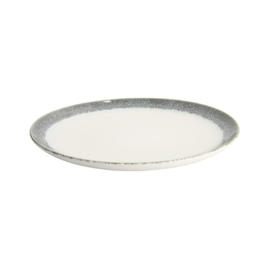 Charger Plate Monte Negro White, Anthracite, Stoneware, Ø 30 cm. Height 2.5 cm, Item No. 24344