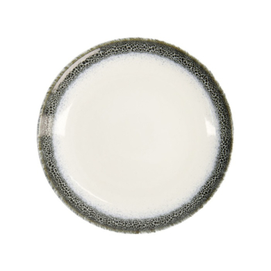 Dessertteller Monte Negro Weiß/Anthrazit, Steinzeug, Ø 21 cm, Höhe 2,5 cm, Art.-Nr. 24345