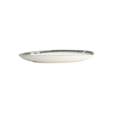 Oval Serving Platter Monte Negro White, Blue-Grey, Stoneware, 39 × 22 × 4 cm, Item No. 24351