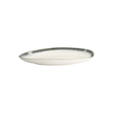 Oval Serving Platter Monte Negro White, Blue-Grey, Stoneware, 39 × 22 × 4 cm, Item No. 24351
