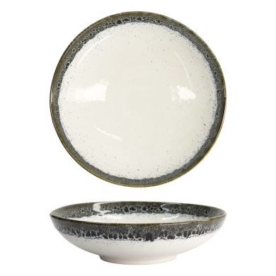 Pastateller Monte Negro Wei&szlig;/Anthrazit, Steinzeug, &Oslash; 22 cm, 1 l