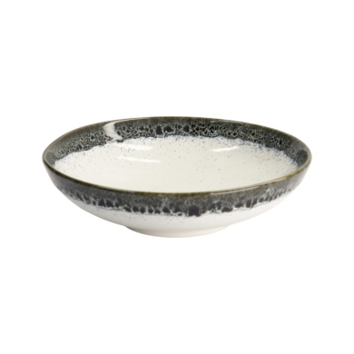 Pastateller Monte Negro Weiß/Anthrazit, Steinzeug, Ø 22 cm, 1 l, Art.-Nr. 24354