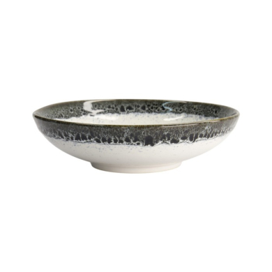 Pastateller Monte Negro Weiß/Anthrazit, Steinzeug, Ø 22 cm, 1 l, Art.-Nr. 24354