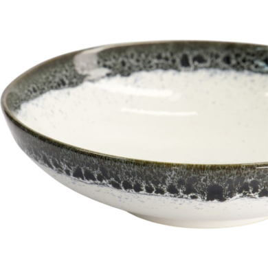Pastateller Monte Negro Weiß/Anthrazit, Steinzeug, Ø 22 cm, 1 l, Art.-Nr. 24354