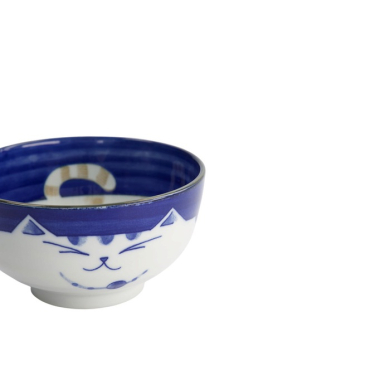 Reisschale Kawaii Katze Neko Blau, Porzellan, 800 ml, Art.-Nr. 2469