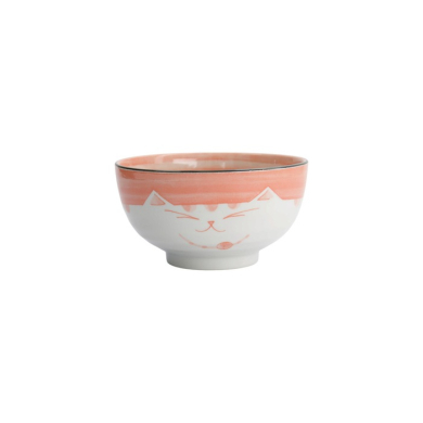 Rice Bowl Kawaii Katze Neko Pink, Porcelain, 800 ml, Item No. 2470