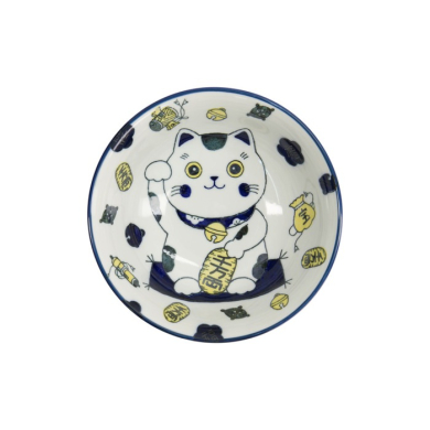 Ramen Bowl Kawaii Lucky Cat Neko Blue, Porcelain, 1 L, Item No. 33010