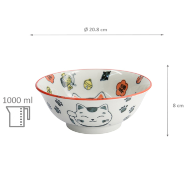 Kawaii Lucky Cat Neko Ramen Schale bei Tokyo Design Studio (Bild 6 von 6)