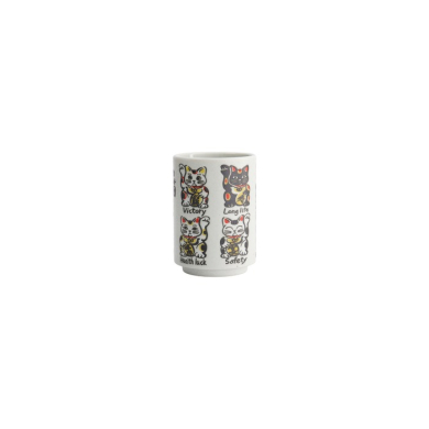 Mug Emboss Lucky Cats, Porcelain, 260 ml, Item No. 33017