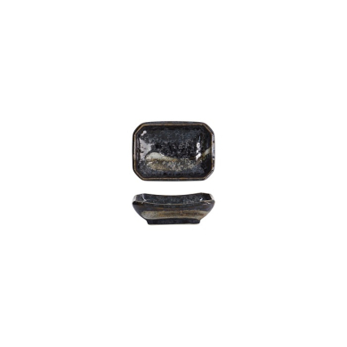 Saucenschale Arahake Schwarz, Porzellan, 8,8 &times; 6,5 &times; 2,8 cm