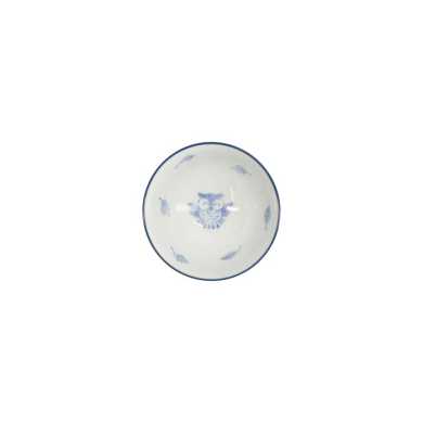 Bowl Kawaii Owl Blue, White, Porcelain, 300 ml, Item No. 33207