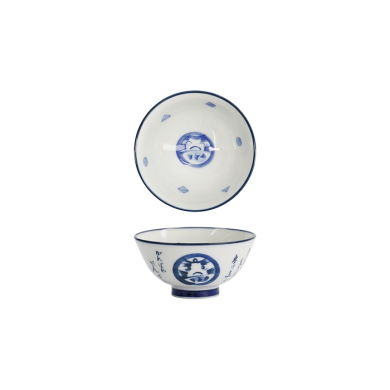Schale Kawaii Daruma Blau/Wei&szlig;, Porzellan, 300 ml