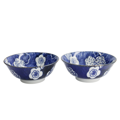 TDS, Ramen Bowl Gift Set, Blue, 2-piece set, Ø 19x7.5cm 1100ml, Item No. 33228