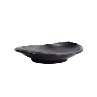 TDS, Plate, Melamine Iwate Black, Ø 18.5x18.3x4.5cm, Item No. 33282