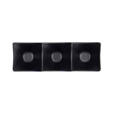 TDS, 3Pcs Sauce Bowl, Melamine Iwate Black, 18.7x6.2x4.4cm 114ml, Item No. 33287