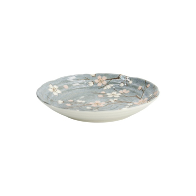 Plate Fujisakura Grey, Porcelain, Ø 22 cm, Item No. 33347
