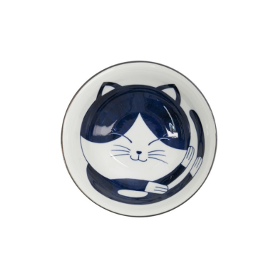Ramen Bowl Kawaii Cat Neko Blue, Porcelain, 1 L, Item No. 33417