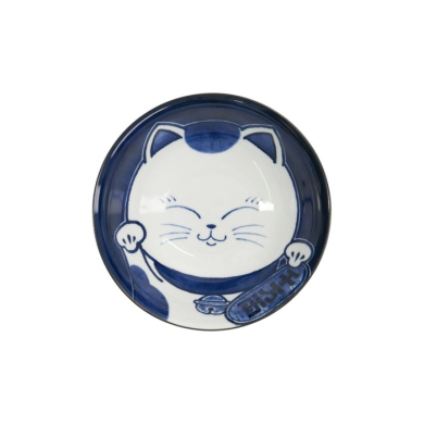 Ramen Bowl Kawaii Cat Neko Blue, Porcelain, 1 L, Item No. 33419