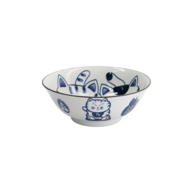 Ramenschale Kawaii Cat Neko Blau, Porzellan, 1 L, Art.-Nr. 33420