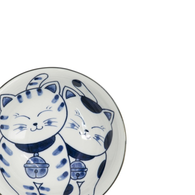 Ramenschale Kawaii Cat Neko Blau, Porzellan, 1 L, Art.-Nr. 33420