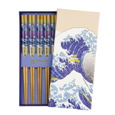 Blau Lotus 5 Paar Essstäbchen bei Tokyo Design Studio (Bild 1 von 4)