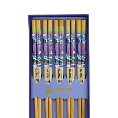 TDS, 5 Paar Essstäbchen Geschenkset, Wave, Art.-Nr. 33450