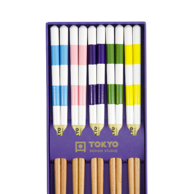 TDS, Chopstick Gift Set, Square, 5 pair, Item No. 33456