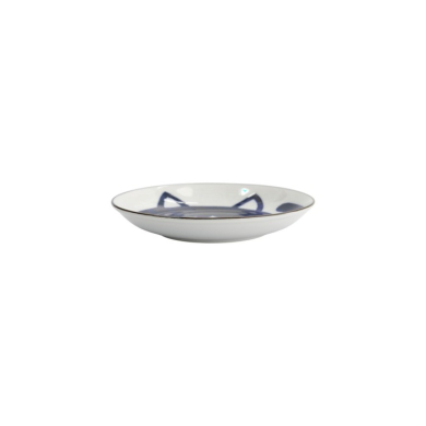 Plate Kawaii Cat Neko Blue, White, Porcelain, Ø 16.7 cm, Item No. 33494