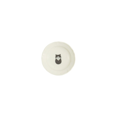 Sauce Bowl Neko Maruke Cat Hachiware Black, White, Porcelain, Ø 10.2 cm, Item No. 33535
