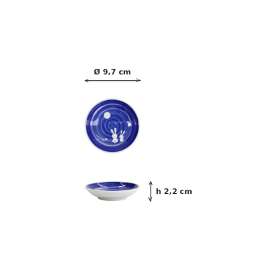 Saucenschale Rabbit Blau, Porzellan, Ø 9,7 cm, Art.-Nr. 33548