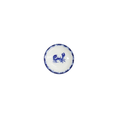 Sauce Bowl Crab Blue, White, Porcelain, Ø 9 cm, Item No. 33558