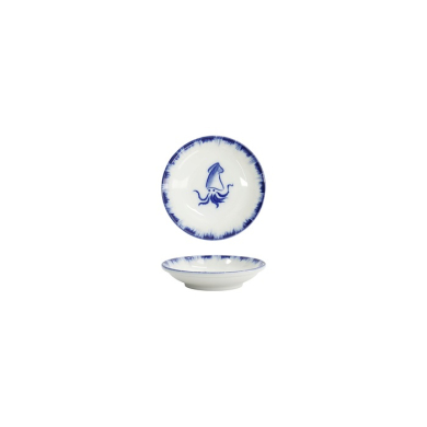 Saucenschale Squid Blau/Wei&szlig;, Porzellan, &Oslash; 9 cm