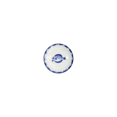 Sauce Bowl Flounder Blue, White, Porcelain, Ø 9 cm, Item No. 33561