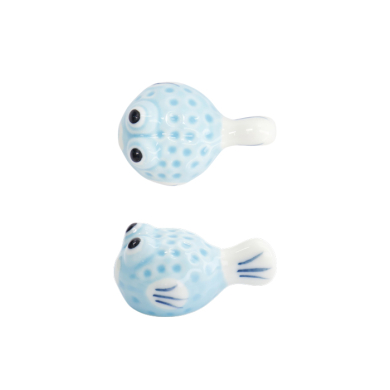 TDS, Chopsticks Rest, Blowfish Light Blue, Item No. 33566