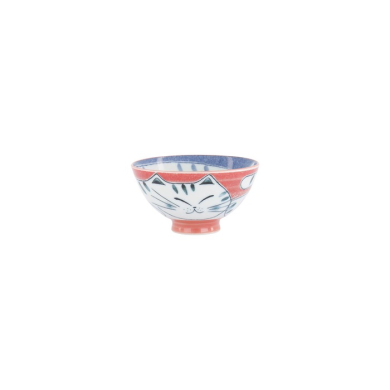 Bowl Kawaii Cat Red, Porcelain, 300 ml, Item No. 33593