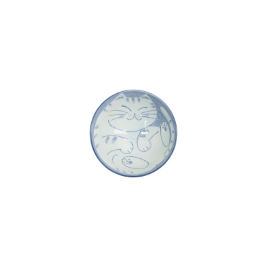 Bowl Kawaii Cat Blue, Porcelain, 300 ml, Item No. 33594